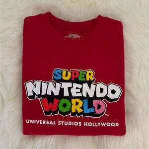 Nintendo Red Super Nintendo World Logo Tee